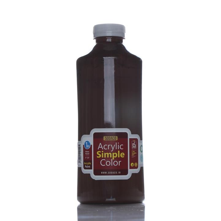رنگ اکریلیک ساده 1 کیلویی  قهوه ای کد 5302 acrylic simple